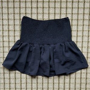 Urban Outfitters Navy Textured Mini Skirt